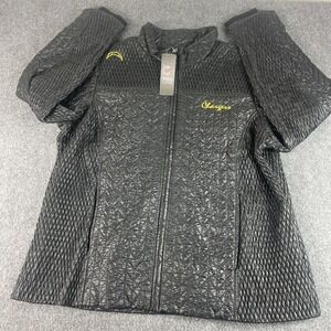 San Diego Chargers Jacket 3XL Black NFL Cire Quilted Full Zip Vintage Womens NWT